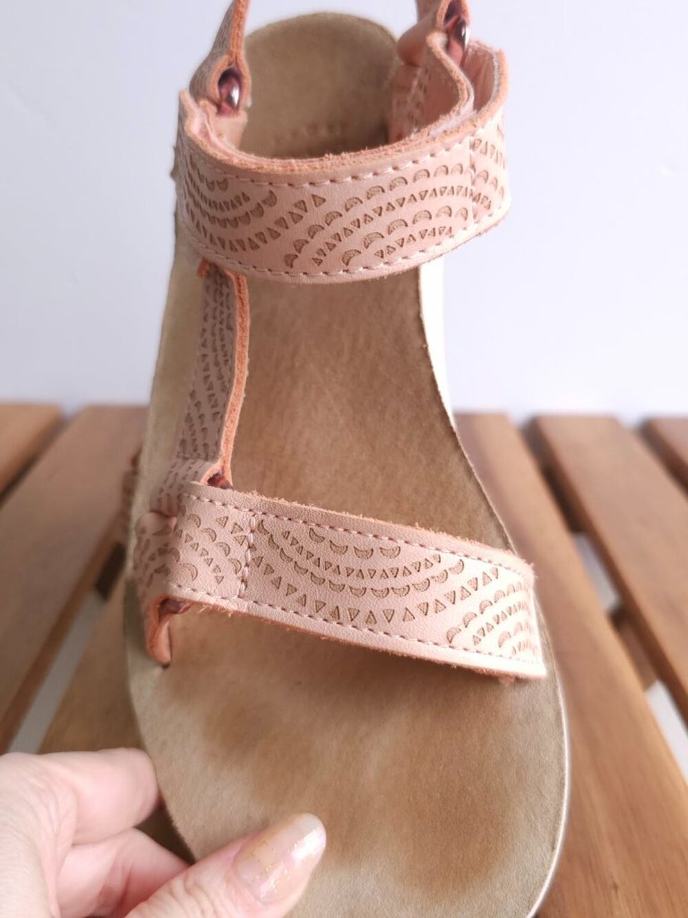 Teva Womens Midform Universal Geometric Tan Leather Summer Sandals Size 6 - Picture 3 of 8